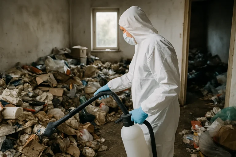 Appartement en désordre à Fondettes, avec des objets éparpillés et poussiéreux.