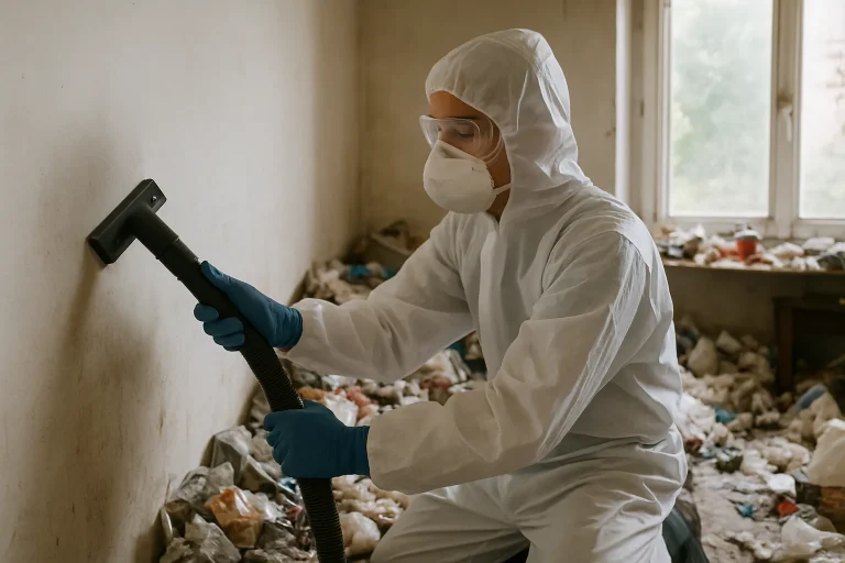 Appartement en désordre avec des objets éparpillés, avant nettoyage à Vouvray.
