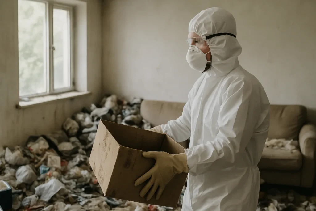 Appartement à Le-Cheylas en désordre, illustrant un besoin de nettoyage après diogène.