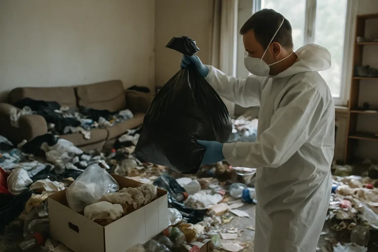 Comparaison d'un appartement à Brindas avant et après nettoyage après diogène.