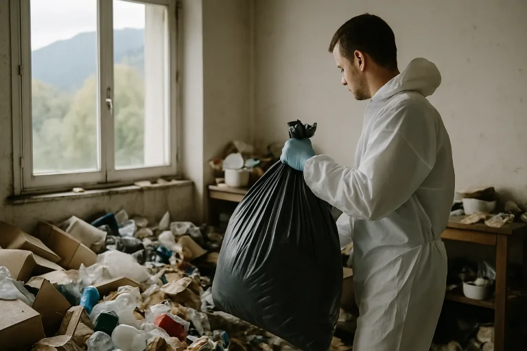 Appartement en désordre à Saint-Laurent-Du-Pont nécessitant un nettoyage après diogène.