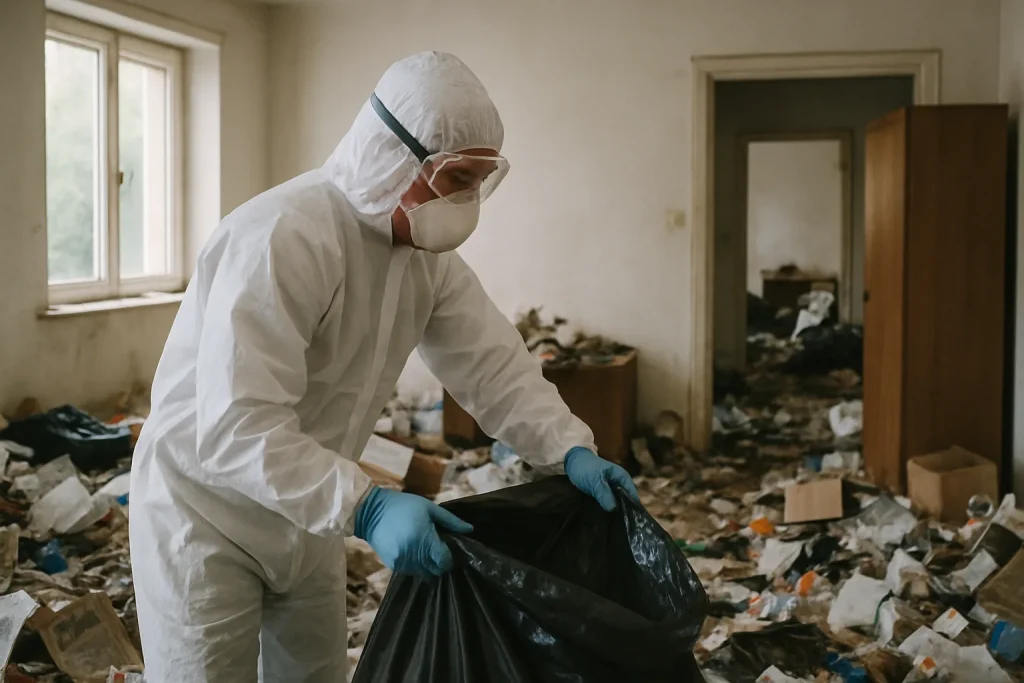 Intérieur d'un appartement à Domerat en désordre, nécessitant un nettoyage après diogène.