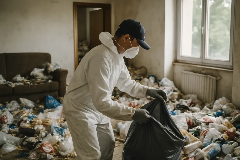 Appartement à Replonges en désordre, avant intervention de nettoyage après diogène.
