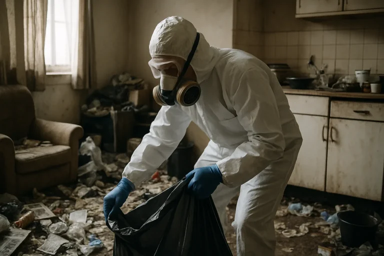 Appartement en désordre à Chabris, illustrant le syndrome de Diogène.