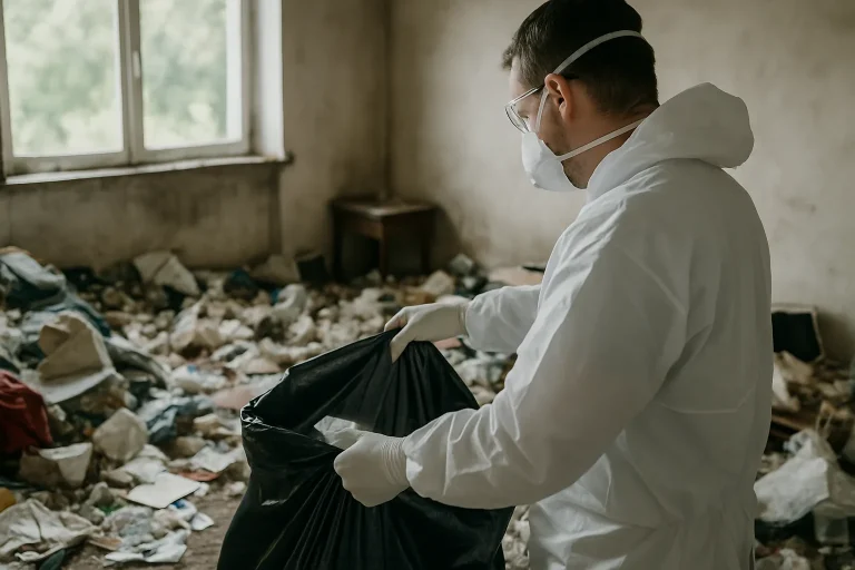 Appartement en désordre à Huisseau-Sur-Cosson, illustrant les effets du syndrome de Diogène.