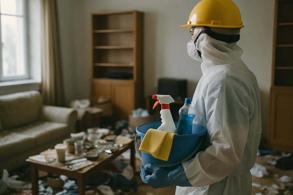Appartement en désordre à Macon, illustrant les conséquences du syndrome de Diogène.
