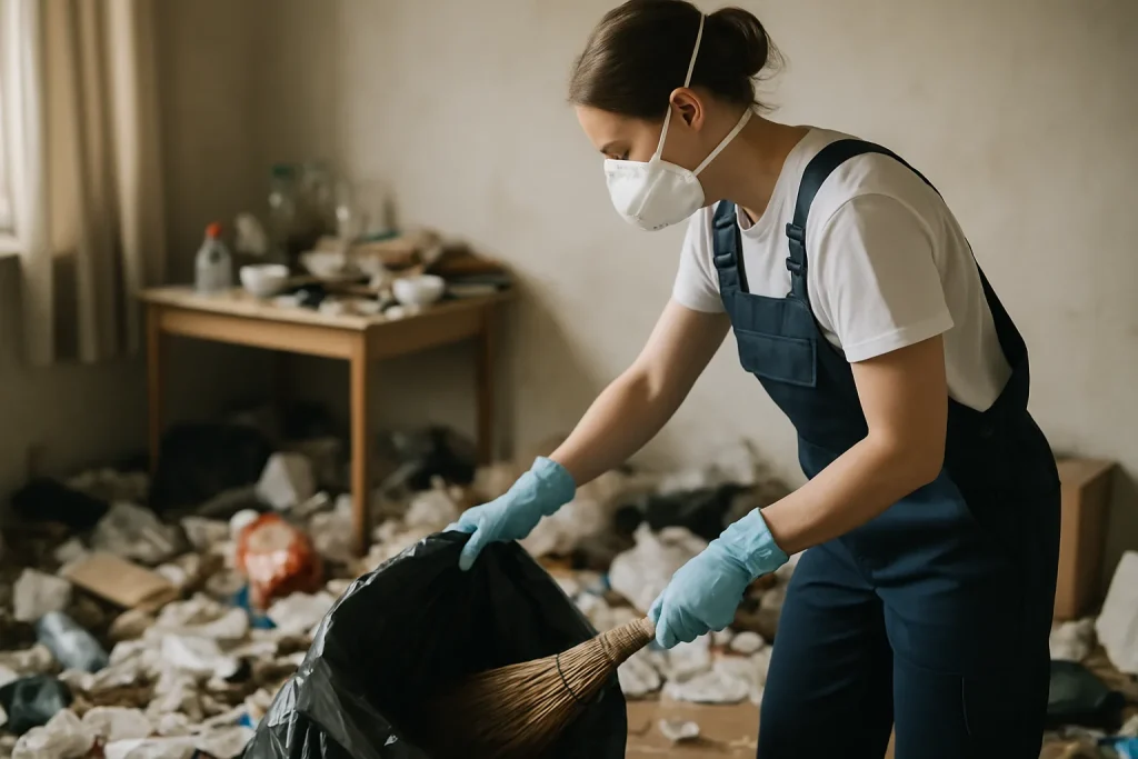 Un appartement en désordre à Talant, illustrant les effets du syndrome de Diogène.