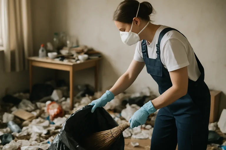 Un appartement en désordre à Talant, illustrant les effets du syndrome de Diogène.