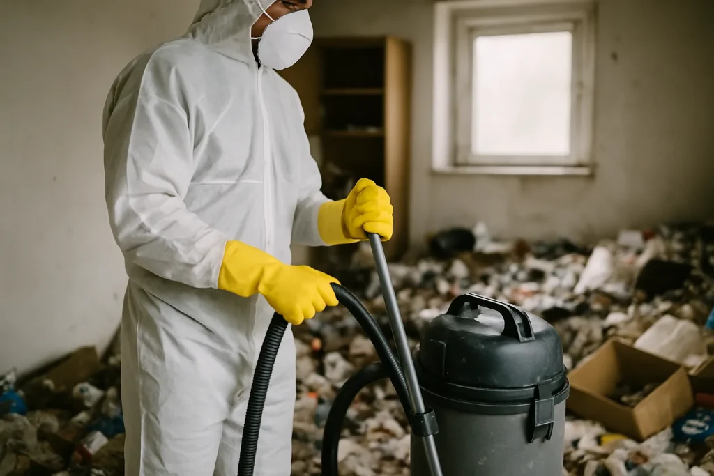 Appartement en désordre à Avanne-Aveney, illustrant les effets du syndrome de Diogène.