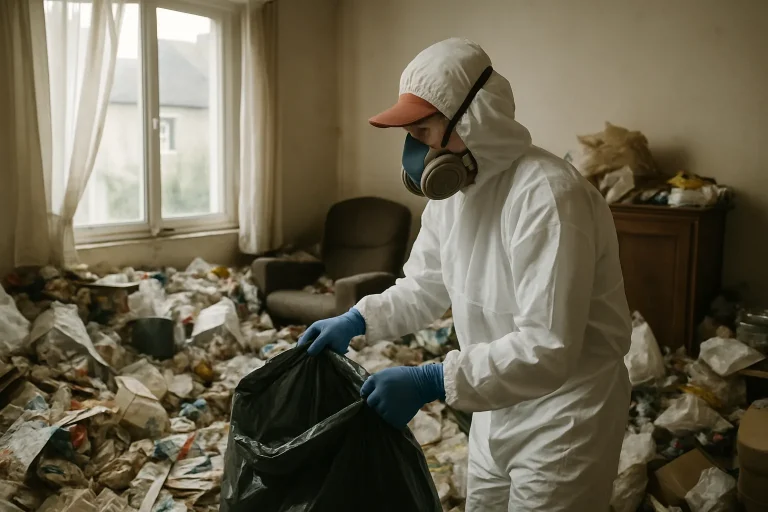 Un appartement à Chatillon-Sur-Indre rempli d'objets non rangés, représentant un besoin de nettoyage après syndrome de Diogène.