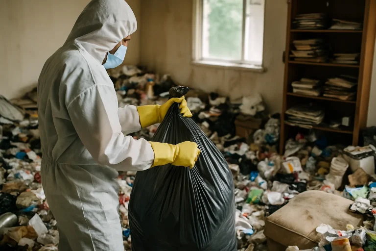 Un appartement à Abondant avec des objets en désordre, représentant le syndrome de Diogène.