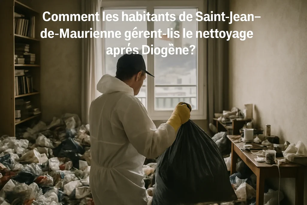 Un appartement en désordre à Saint-Jean-De-Maurienne, avant le nettoyage après diogène.