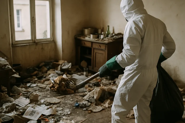 Intérieur d'un appartement à Sainte-Maure-De-Touraine avec des objets en désordre.
