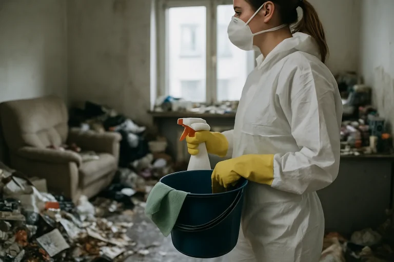 Appartement en désordre à La-Mulatiere, illustrant la situation après diogène.
