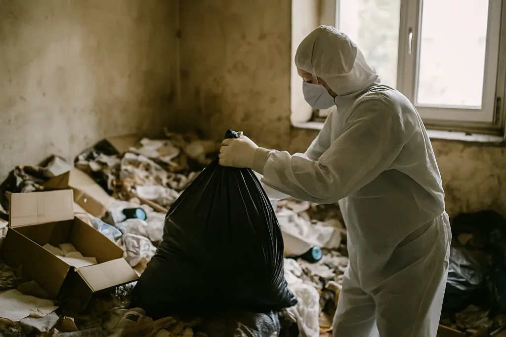 Un appartement en désordre à Luxeuil-Les-Bains, illustrant les effets du syndrome de Diogène.