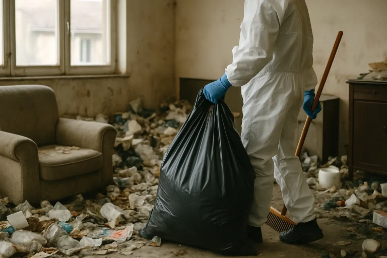 Un appartement en désordre à Etrelles, illustrant le syndrome de Diogène.