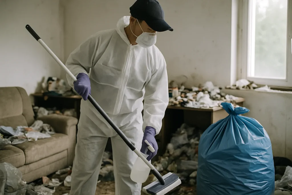 Appartement en désordre à Fillinges, avant le nettoyage après diogène.