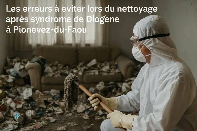 Intérieur d'un appartement à Plonevez-Du-Faou, en désordre après syndrome de Diogène.