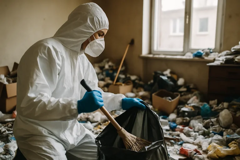 Appartement en désordre à Patay, illustrant les défis du syndrome de Diogène.