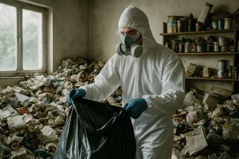 Appartement en désordre à La-Biolle avec des objets entassés et un coin propre.
