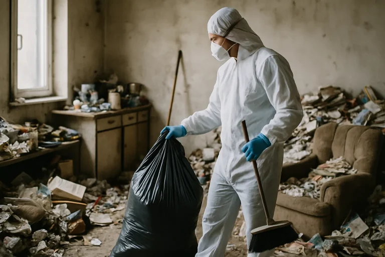Appartement en désordre à Roiffieux, illustrant la situation d'un nettoyage après diogène.