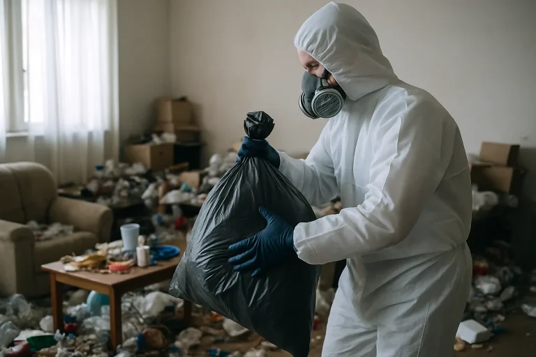 Appartement en désordre à Vineuil, illustrant le besoin de nettoyage après syndrome de Diogène.