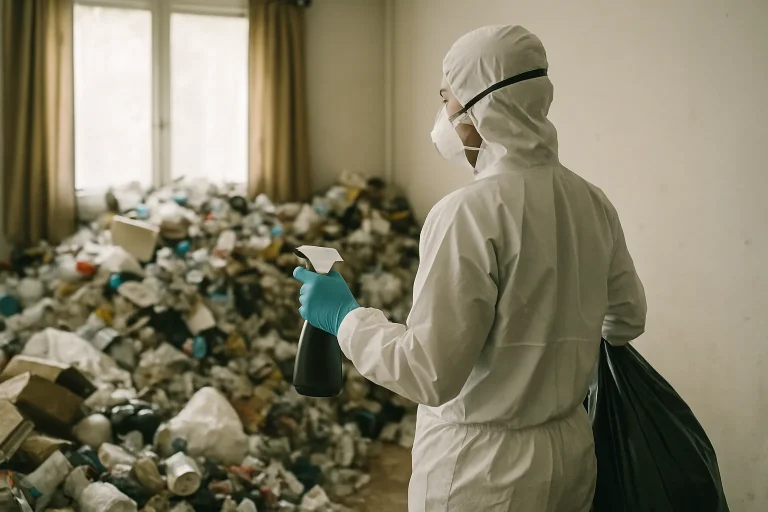 Intérieur d'un appartement à Reuilly en désordre, illustrant le besoin de nettoyage après syndrome de Diogène.