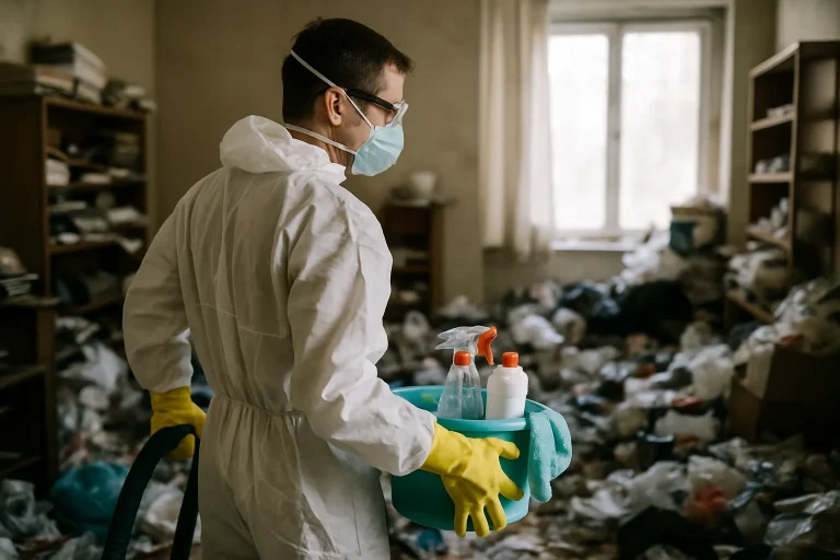 Intérieur d'un appartement à Chomerac en désordre, nécessitant un nettoyage après diogène.