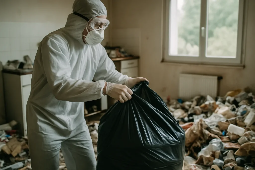 Un appartement à Montluel en état de désordre extrême, nécessitant un nettoyage après diogène.